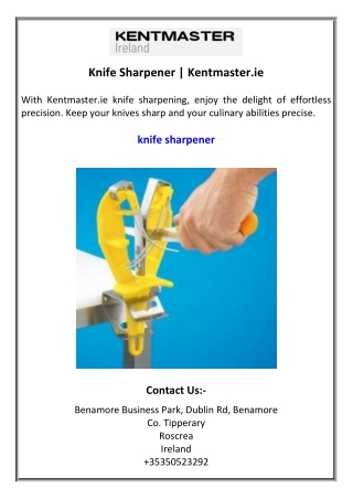 knife sharpener kentmaster ie