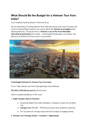 Best Vietnam Tour Package