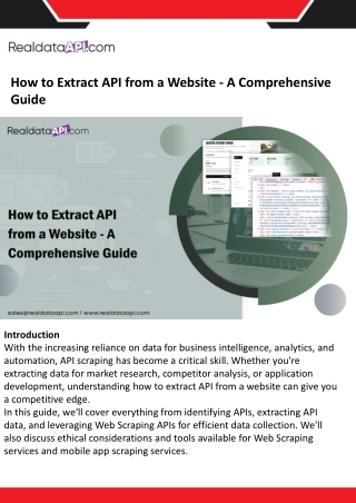 how to extract api from a website a comprehensive