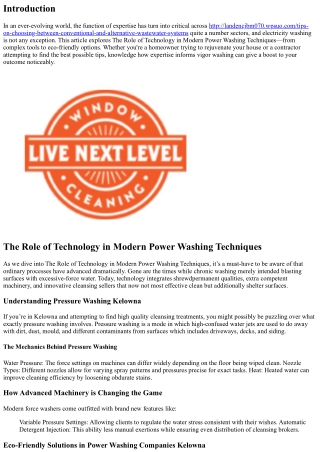 The Role of Technology in Modern Power Washing Techniques
