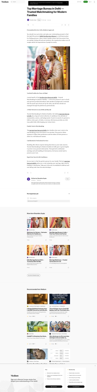 Top Marriage Bureau in Delhi — Trusted Matchmaking for Modern Families