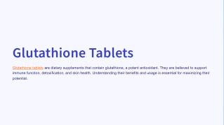 Glutathione Tablets