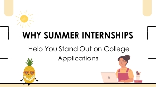 why summer internships help you stand