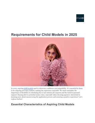 Requirements for Child Models in 2025-studio1.us