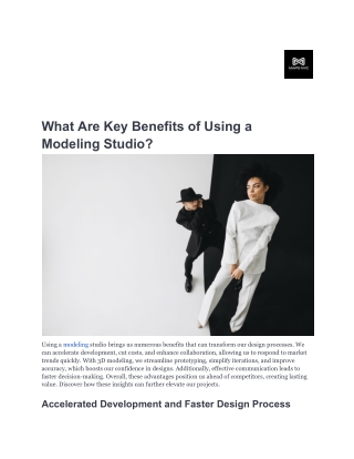 What Are Key Benefits of Using a Modeling Studio-Mapsstudio
