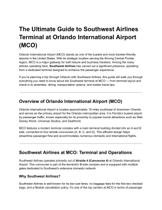 the ultimate guide to southwest airlines terminal