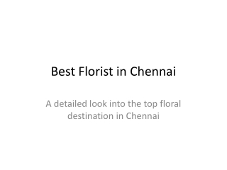 Best Florist in Chennai