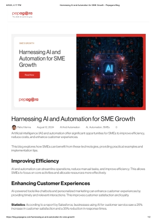 Harnessing AI and Automation for SME Growth