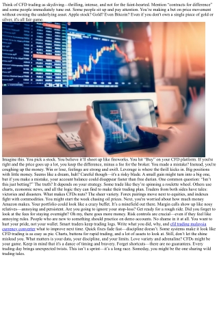 think of cfd trading as skydiving thrilling