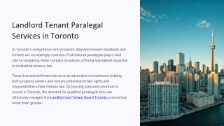 Landlord Tenant Paralegal Toronto – Trusted Legal Support for Disputes