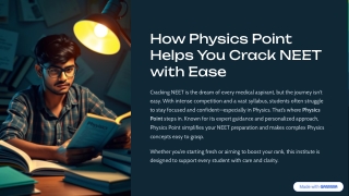 how physics point helps you crack neet with ease