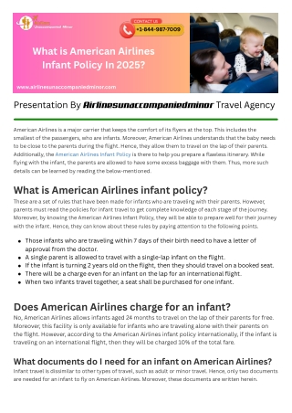 What is American Airlines Infant Policy In 2025?