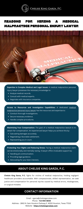 Reasons for Hiring a Medical Malpractice Personal Injury Lawyer