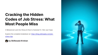 Hidden Triggers of Job Stress No One Talks About