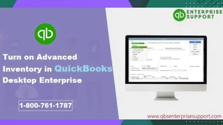 Enable Advanced Inventory in QuickBooks Enterprise