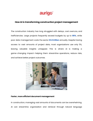 How AI is transforming construction project management