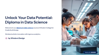 Diploma in Data Science at Wisdom College for Creativity & Design