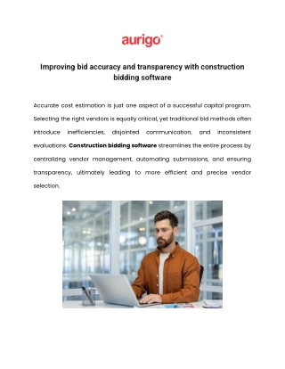 Improving bid accuracy and transparency with construction bidding software
