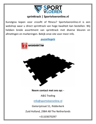 sprinttrack Sportvloeronline.nl