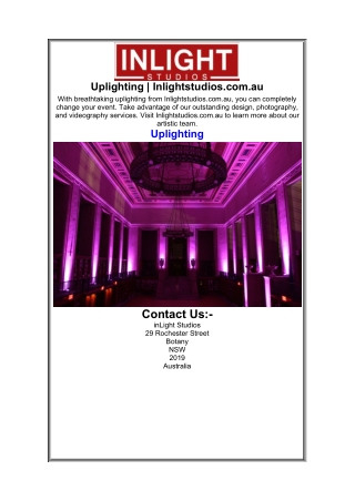 uplighting inlightstudios com au with