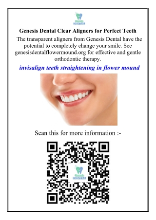 Genesis Dental Clear Aligners for Perfect Teeth