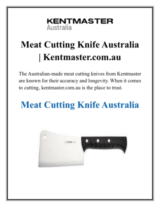Meat Cutting Knife Australia  Kentmaster.com.au
