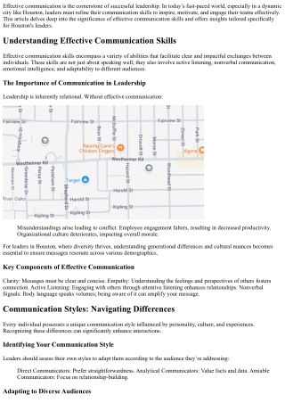 Effective Communication Skills: A Crucial Topic for Houston's Leaders