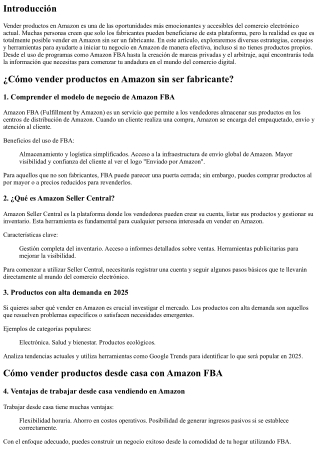 Cómo vender productos en Amazon sin ser fabricante: ¡Es posible!