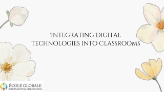 Title Integrating Digital Technologies into Classrooms