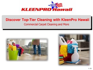 Discover Top-Tier Cleaning with KleenPro Hawaii