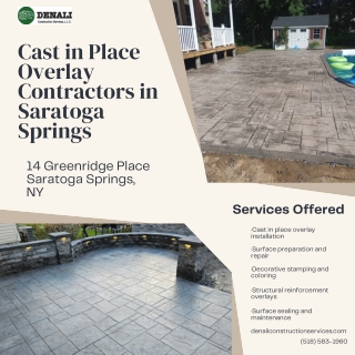 Cast in Place Overlay Contractors in Saratoga Springs  Denali Construction