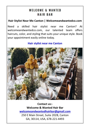 Hair Stylist Near Me Canton Welcomeandwantedco.com