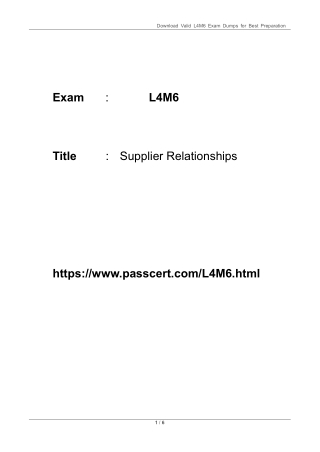 download valid l4m6 exam dumps for best
