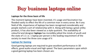 Buy business laptops online