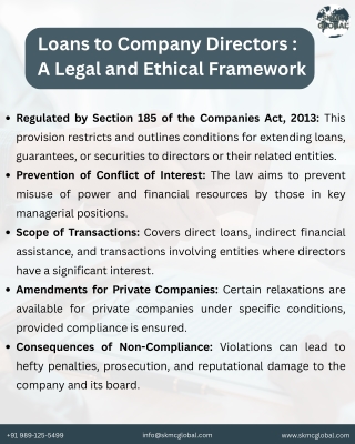 Loans to Company Directors A Legal and Ethical Framework