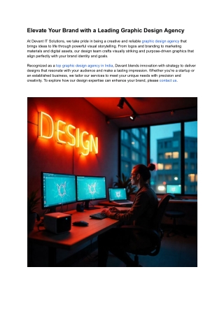 Elevate Your Brand with a Leading Graphic Design Agency
