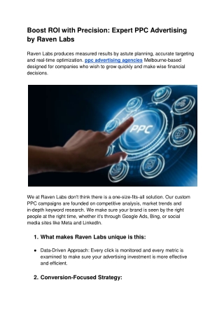 Boost ROI with Precision_ Expert PPC Advertising by Raven Labs