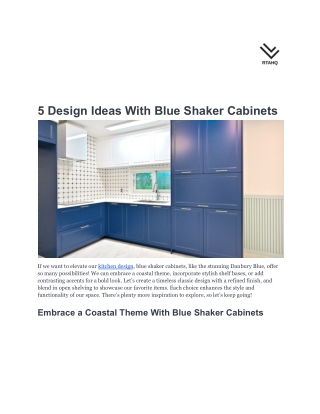 5 Design Ideas With Blue Shaker Cabinets-RTAHQ