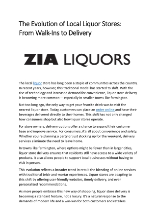 the evolution of local liquor stores