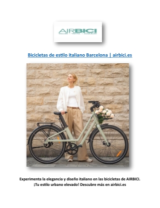 Bicicletas ligeras de aluminio Barcelona | airbici.es