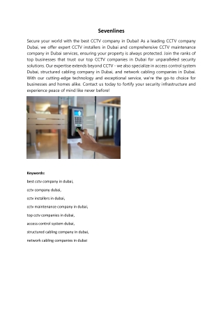 Sevenlines-WiFi solutions in Dubai