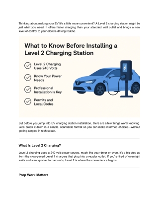 Power Up Smart_ Your Guide to Level 2 Charging Station Installation