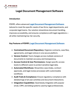 Legal Document Management Software