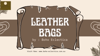 Premium Leather Bags Collection - Boho Eclectica