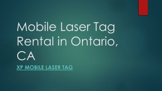 Mobile Laser Tag Rental in Ontario, CA