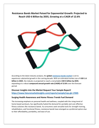 A Comprehensive Study of the Global Resistance Bands Market