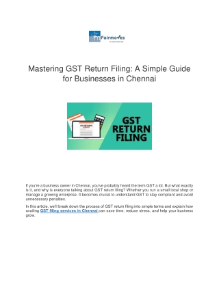 mastering gst return filing a simple guide