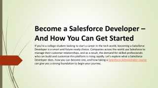 Become a Salesforce Developer – And How You Can Get Started
