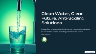 Anti-Scaling Systems for Clean, Safe Water