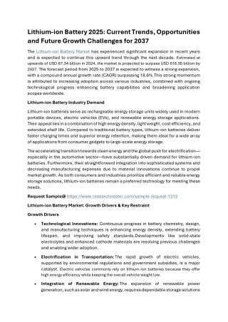 lithium ion battery 2025 current trends
